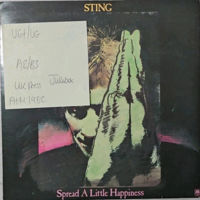Sting Spread A Little Happiness/Only You Vinyl Record VG+/VG AMS 8242 1982 vinyl record sleeve Sting Spread A Little Happiness/Only You Vinyl Record VG+/VG AMS 8242 1982 vinyl record sleeve