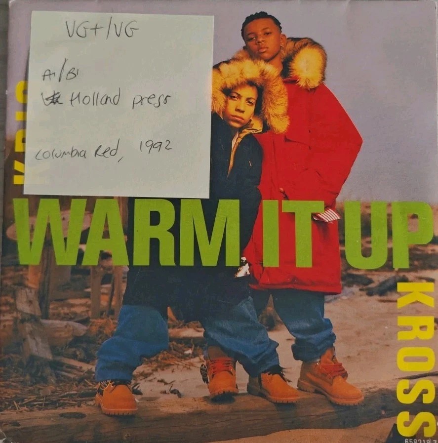 Kris Kross Warm It Up Vinyl Record VG+/VG 658218 1992 vinyl record sleeve Kris Kross Warm It Up Vinyl Record VG+/VG 658218 1992 vinyl record sleeve