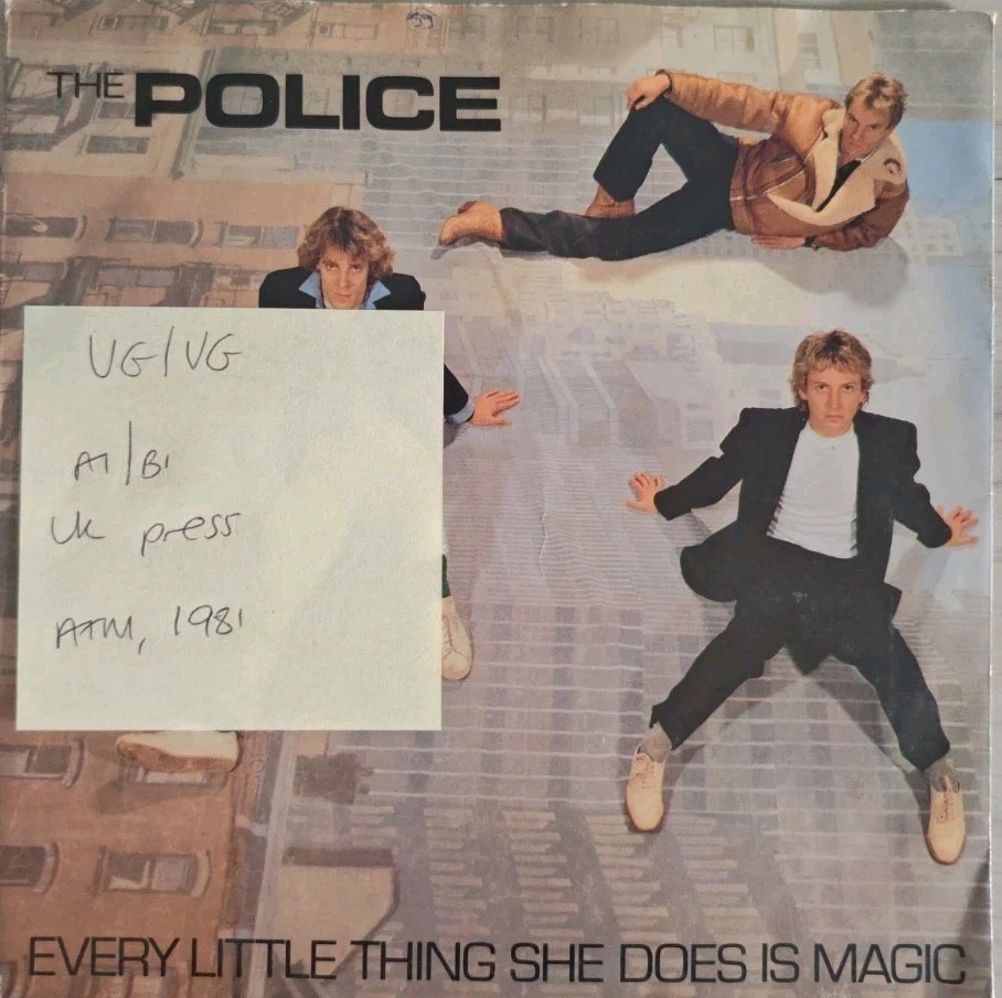 The Police Every Little Thing She Does Is Magic Vinyl Record VG/VG AMS 8174 1981 vinyl record sleeve The Police Every Little Thing She Does Is Magic Vinyl Record VG/VG AMS 8174 1981 vinyl record sleeve