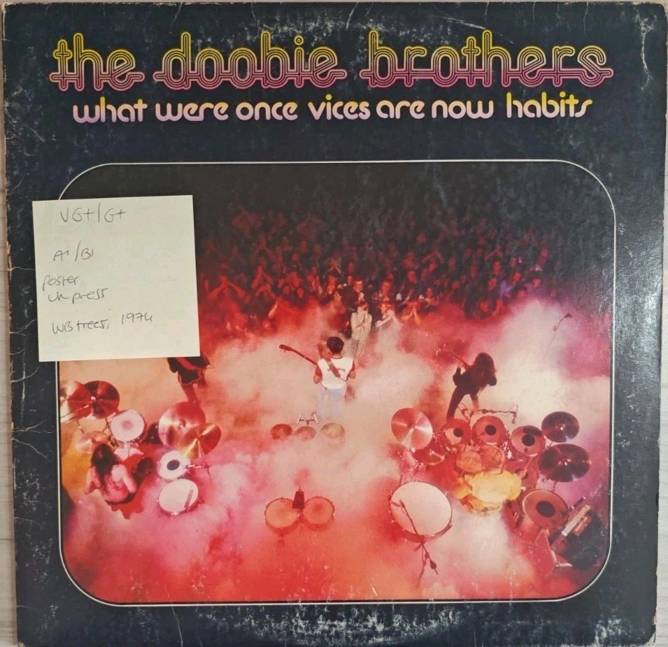 Doobie Brothers What Were Once Vices Vinyl Record LP VG+/G+ W 2750 1974 vinyl record sleeve Doobie Brothers What Were Once Vices Vinyl Record LP VG+/G+ W 2750 1974 vinyl record sleeve