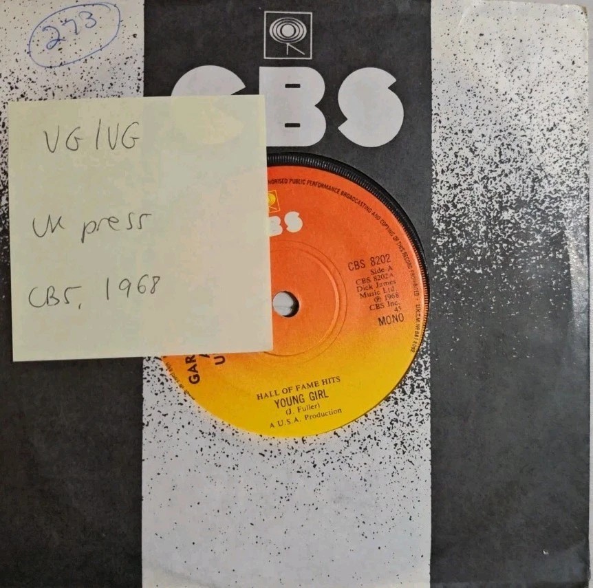 Gary Puckett & The Union Gap Young Girl CBS 8202 1968 vinyl record sleeve Gary Puckett & The Union Gap Young Girl CBS 8202 1968 vinyl record sleeve