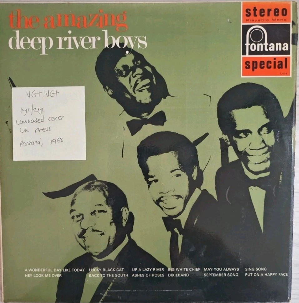 Deep River Boys The Amazing Deep River Boys Vinyl Record VG+/VG+ SFL13028 1968 vinyl record sleeve Deep River Boys The Amazing Deep River Boys Vinyl Record VG+/VG+ SFL13028 1968 vinyl record sleeve