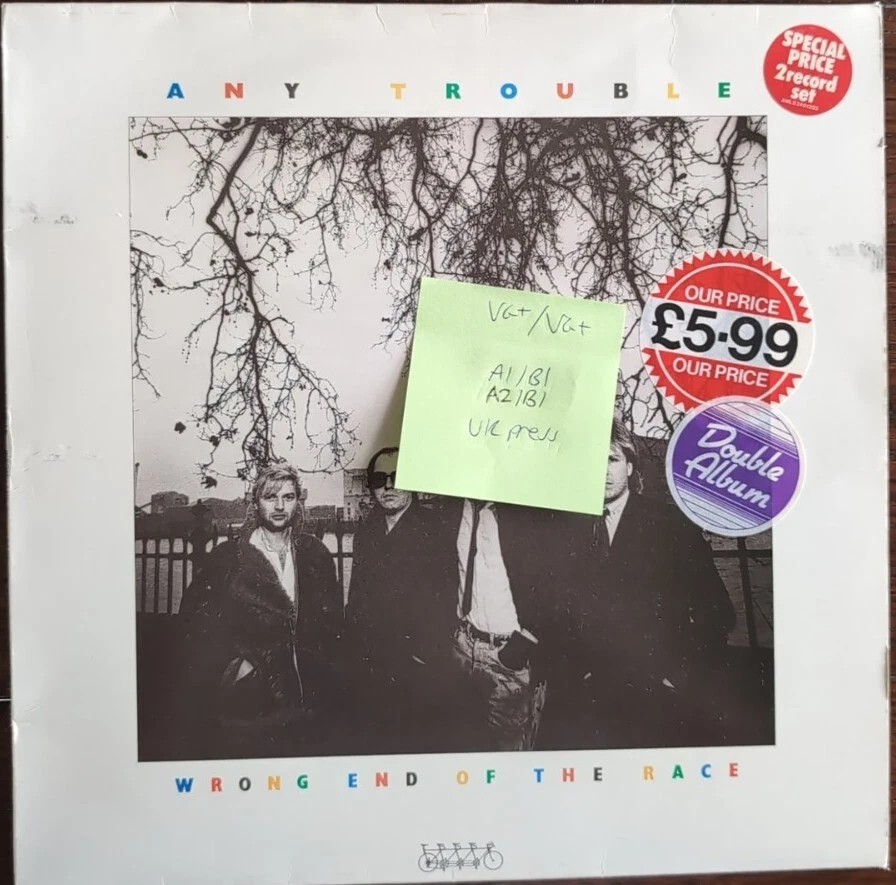 Any Trouble Wrong End Of The Race Vinyl Record 2LP VG+/VG+ AMLS2401203 1984 vinyl record sleeve Any Trouble Wrong End Of The Race Vinyl Record 2LP VG+/VG+ AMLS2401203 1984 vinyl record sleeve