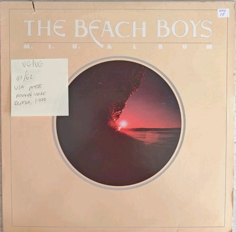 The Beach Boys M.I.U. Vinyl Record LP VG/VG MSK2268 1978 vinyl record sleeve The Beach Boys M.I.U. Vinyl Record LP VG/VG MSK2268 1978 vinyl record sleeve