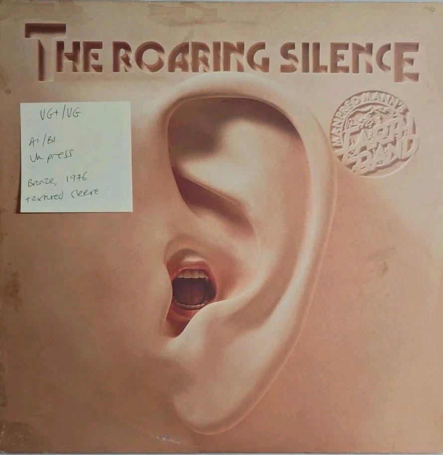 Manfred Mann's Earth Band The Roaring Silence Vinyl Record VG+/VG ILPS 9357 1976 vinyl record sleeve Manfred Mann's Earth Band The Roaring Silence Vinyl Record VG+/VG ILPS 9357 1976 vinyl record sleeve