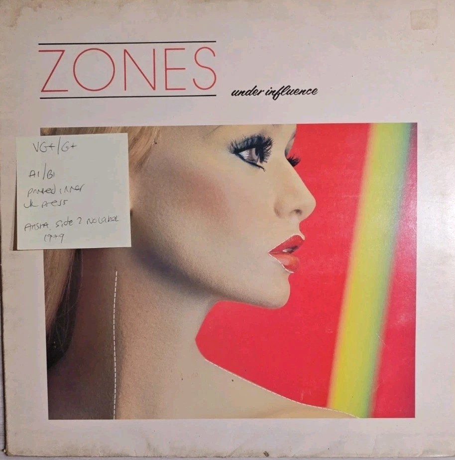 Zones Under Influence Vinyl Record LP VG+/G+ SPART1095 1979 vinyl record sleeve Zones Under Influence Vinyl Record LP VG+/G+ SPART1095 1979 vinyl record sleeve