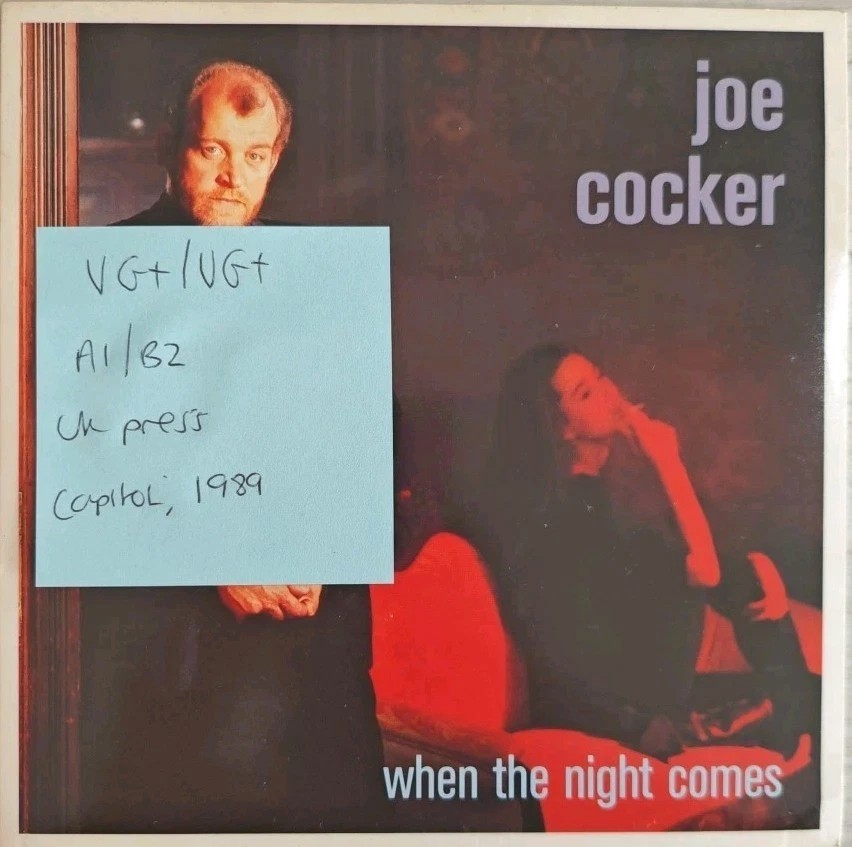 Joe Cocker When The Light Comes In / Ruby Lee Vinyl Record VG+/VG+ CL 535 1989 vinyl record sleeve Joe Cocker When The Light Comes In / Ruby Lee Vinyl Record VG+/VG+ CL 535 1989 vinyl record sleeve
