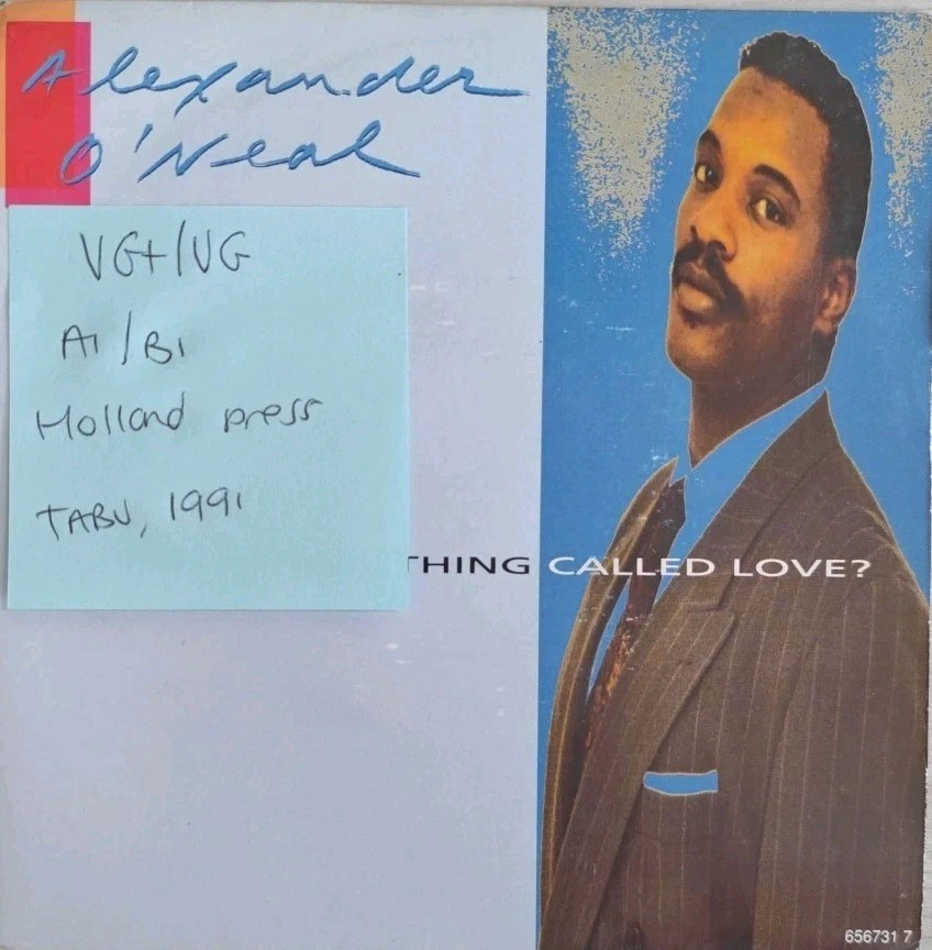 Alexander O'Neal What Is This Thing Called Love? Vinyl Record VG+/VG 656731 1991 vinyl record sleeve Alexander O'Neal What Is This Thing Called Love? Vinyl Record VG+/VG 656731 1991 vinyl record sleeve