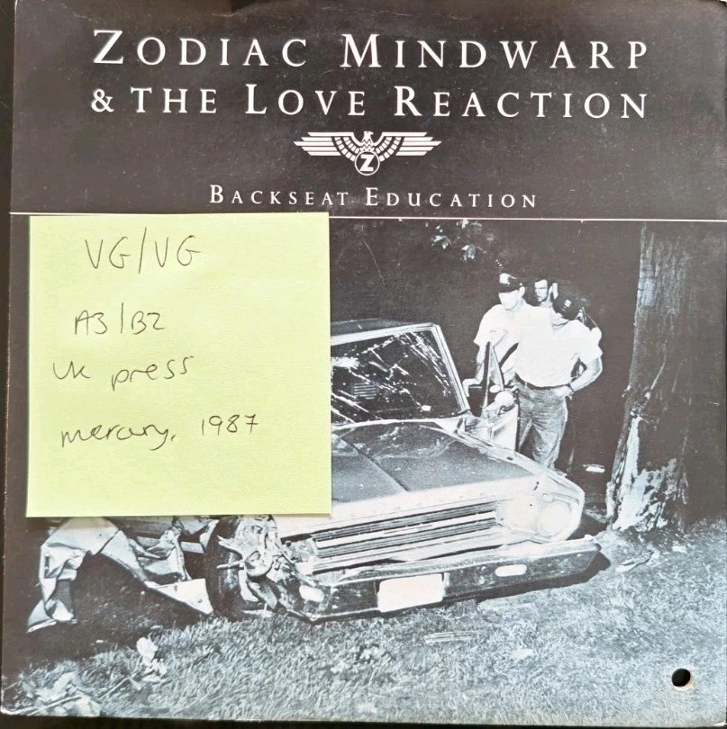 Zodiac Mindwarp And The Love Reaction Backseat Education Vinyl Record VG/VG ZOD2 vinyl record sleeve Zodiac Mindwarp And The Love Reaction Backseat Education Vinyl Record VG/VG ZOD2 vinyl record sleeve