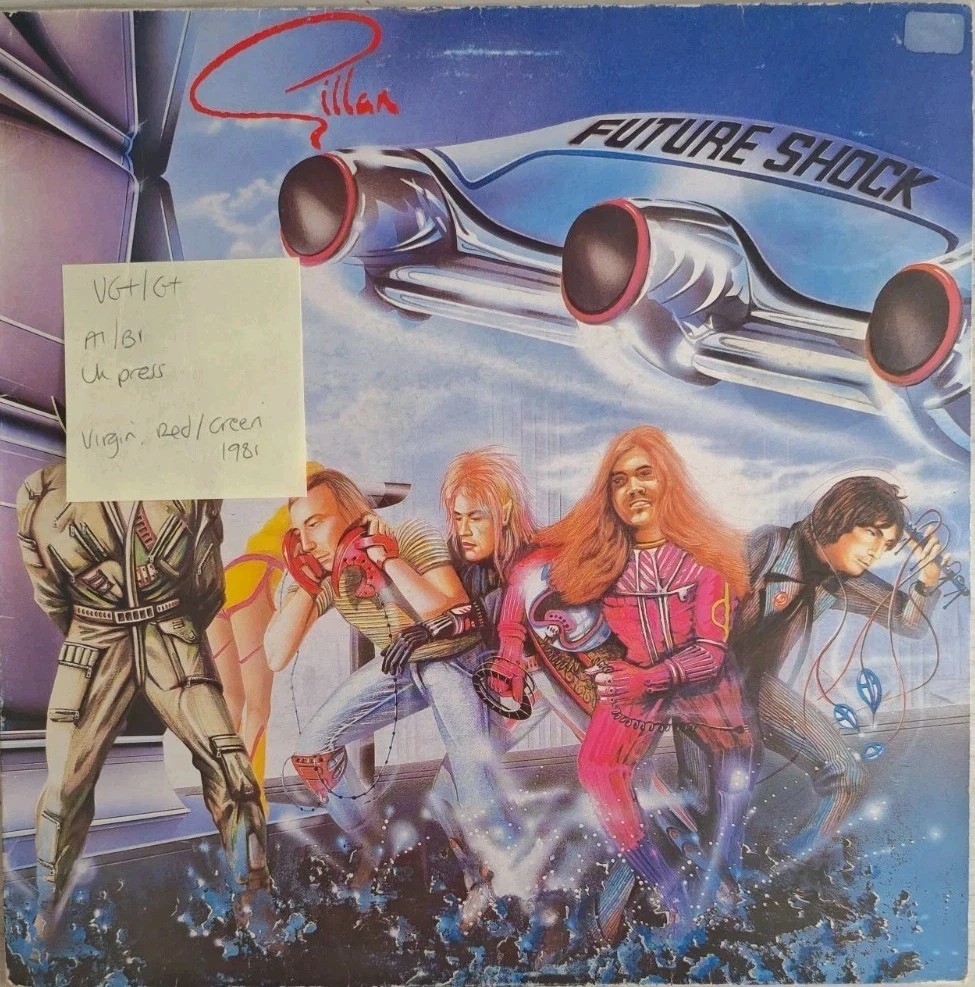 Gillan Future Shock Vinyl Record LP VG+/G+ OVED74 1981 vinyl record sleeve Gillan Future Shock Vinyl Record LP VG+/G+ OVED74 1981 vinyl record sleeve
