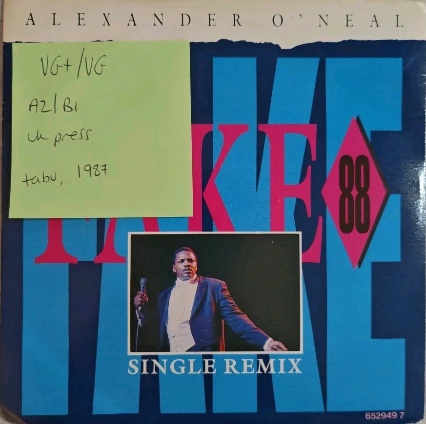 Alexander O'Neal Fake 88 Vinyl Record VG+/VG 652949 1987 vinyl record sleeve Alexander O'Neal Fake 88 Vinyl Record VG+/VG 652949 1987 vinyl record sleeve