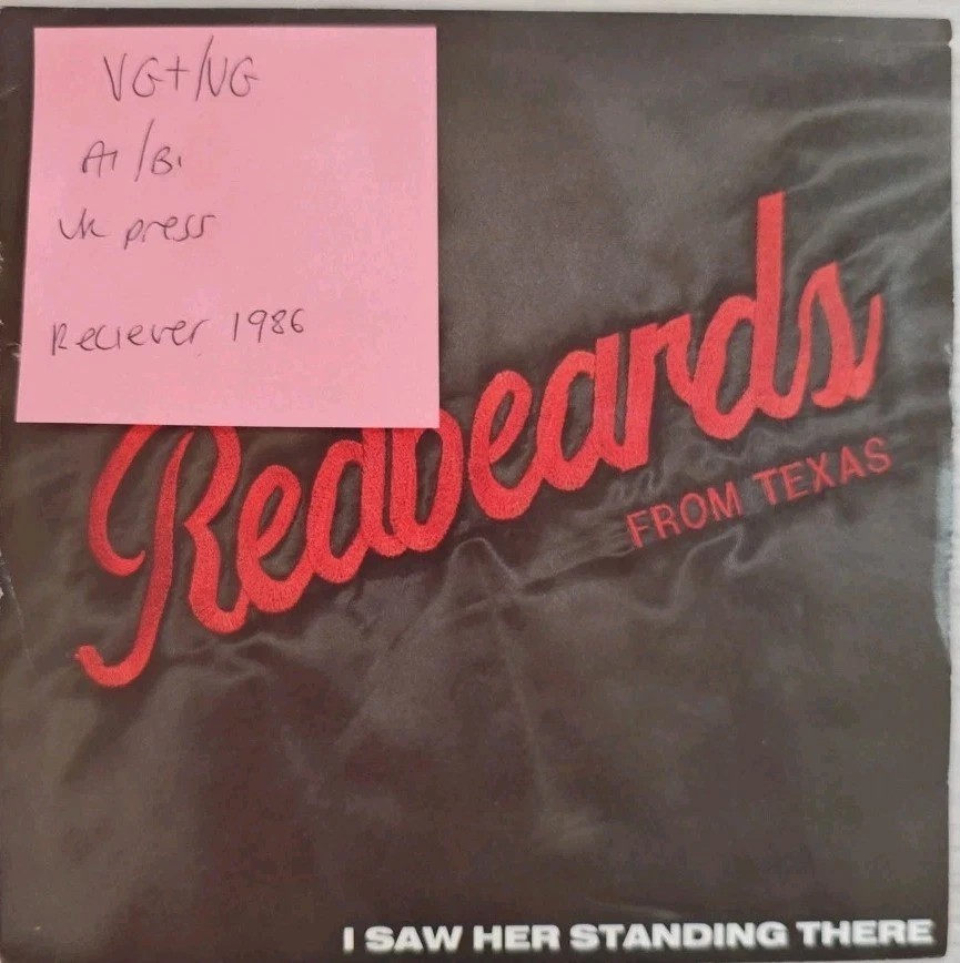 The Red Beards From Texas I Saw Her Standing There Vinyl Record VG+/VG RRS1000 vinyl record sleeve The Red Beards From Texas I Saw Her Standing There Vinyl Record VG+/VG RRS1000 vinyl record sleeve