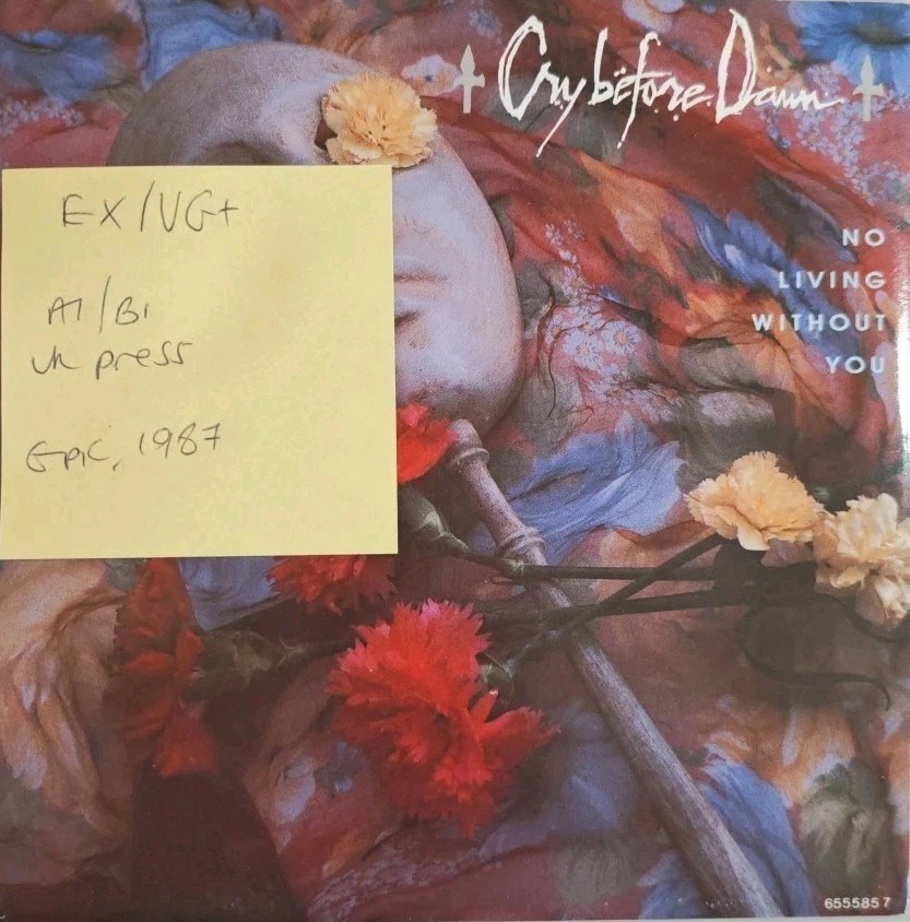 Cry Before Dawn No Living Without You Vinyl Record EX/VG+ 655585 1987 vinyl record sleeve Cry Before Dawn No Living Without You Vinyl Record EX/VG+ 655585 1987 vinyl record sleeve