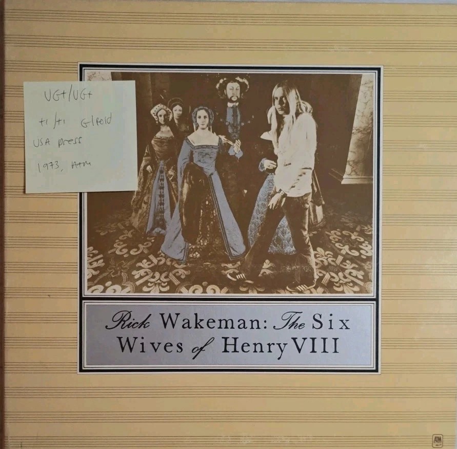 Rick Wakeman The Six Wives of Henry VIII Vinyl Record LP VG+/VG+ SP4361 1973 vinyl record sleeve Rick Wakeman The Six Wives of Henry VIII Vinyl Record LP VG+/VG+ SP4361 1973 vinyl record sleeve