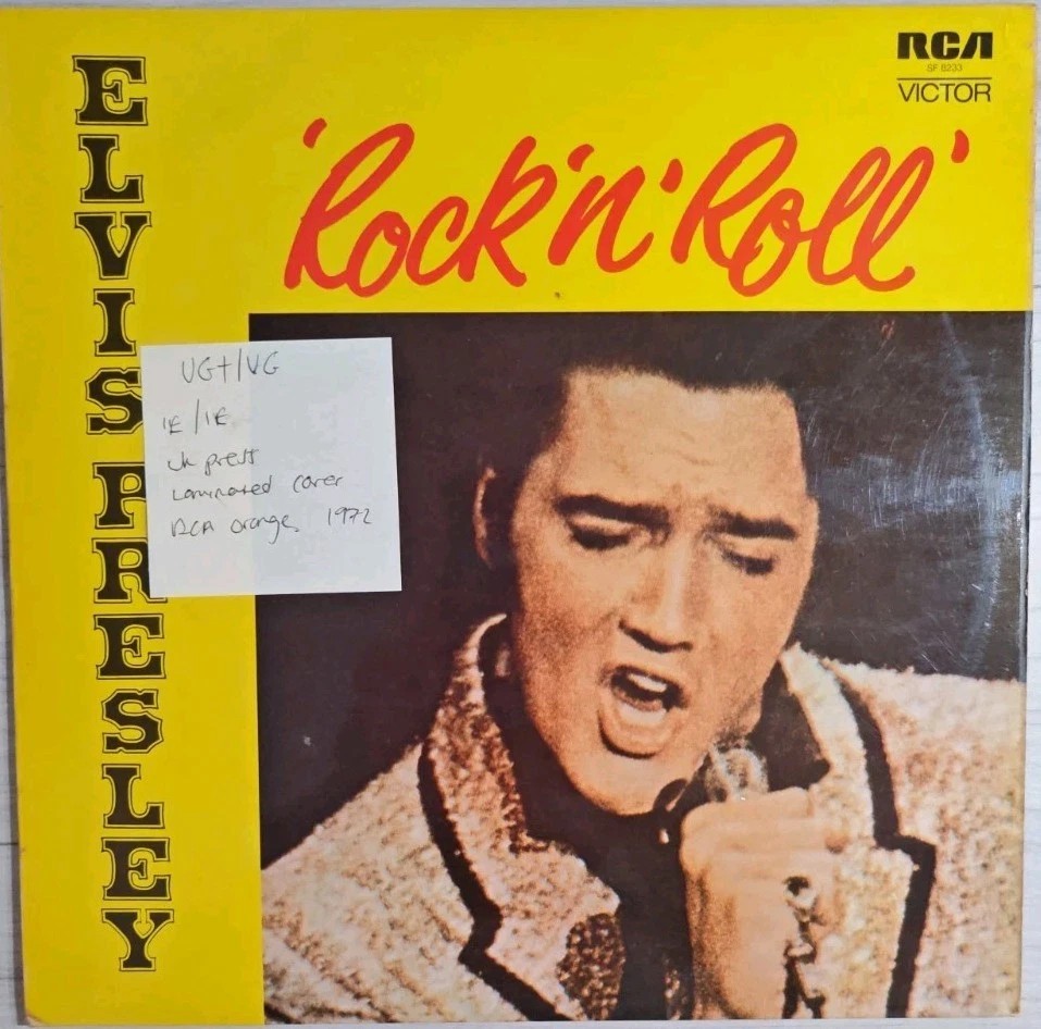 Elvis Presley Rock 'n' Roll Vinyl Record LP VG+/VG SF8233 1972 vinyl record sleeve Elvis Presley Rock 'n' Roll Vinyl Record LP VG+/VG SF8233 1972 vinyl record sleeve