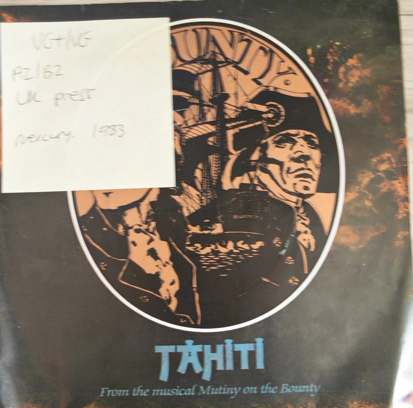 David Essex Tahiti (From Mutiny on The Bounty) Vinyl Record VG+/VG BOLINT1 1983 vinyl record sleeve David Essex Tahiti (From Mutiny on The Bounty) Vinyl Record VG+/VG BOLINT1 1983 vinyl record sleeve