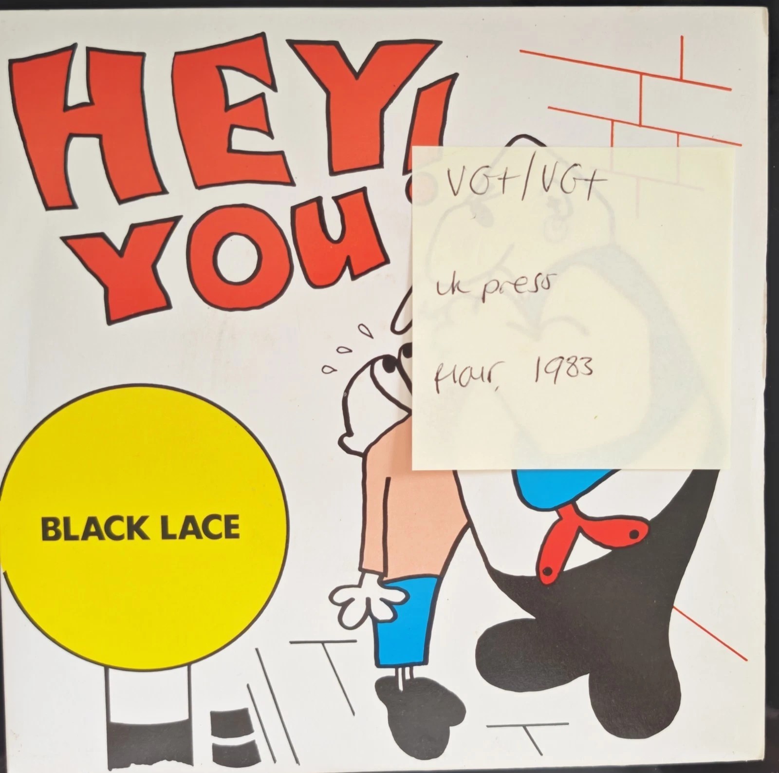 Black Lace Hey You Vinyl Record VG+/VG+ FLA106 1983 vinyl record sleeve Black Lace Hey You Vinyl Record VG+/VG+ FLA106 1983 vinyl record sleeve