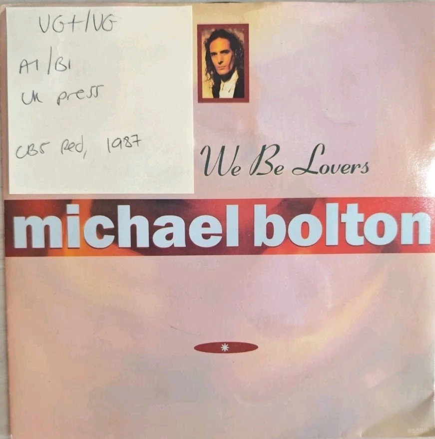 Michael Bolton How Can We Be Lovers Vinyl Record VG+/VG 655918 1987 vinyl record sleeve Michael Bolton How Can We Be Lovers Vinyl Record VG+/VG 655918 1987 vinyl record sleeve