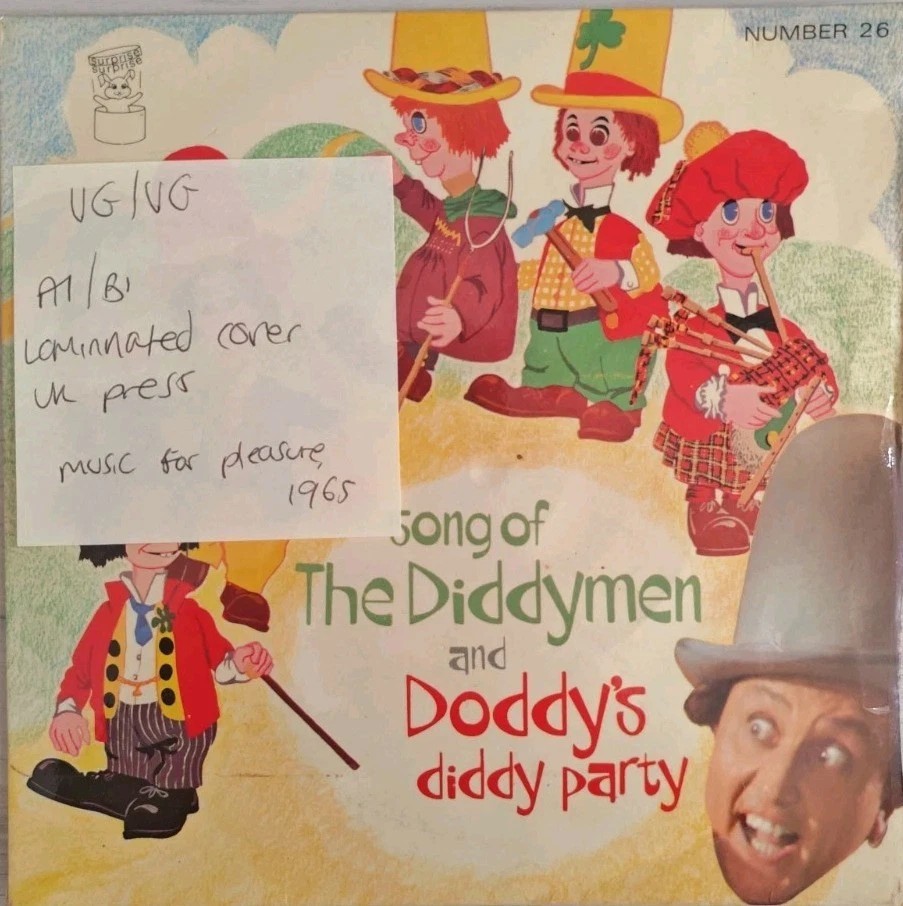 Song Of The Diddymen And Doddy’s Diddy Party Vinyl Record VG/VG EMI FP 26 1965 vinyl record sleeve Song Of The Diddymen And Doddy’s Diddy Party Vinyl Record VG/VG EMI FP 26 1965 vinyl record sleeve