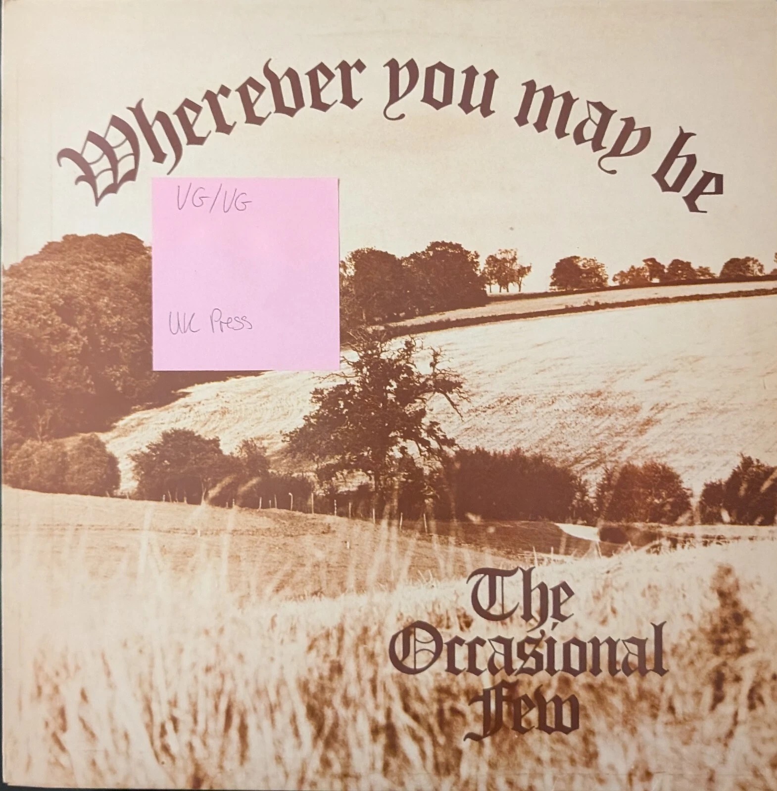 The Occasional Few Wherever You May Be Vinyl Record LP VG/VG BECK 934 1979 vinyl record sleeve The Occasional Few Wherever You May Be Vinyl Record LP VG/VG BECK 934 1979 vinyl record sleeve