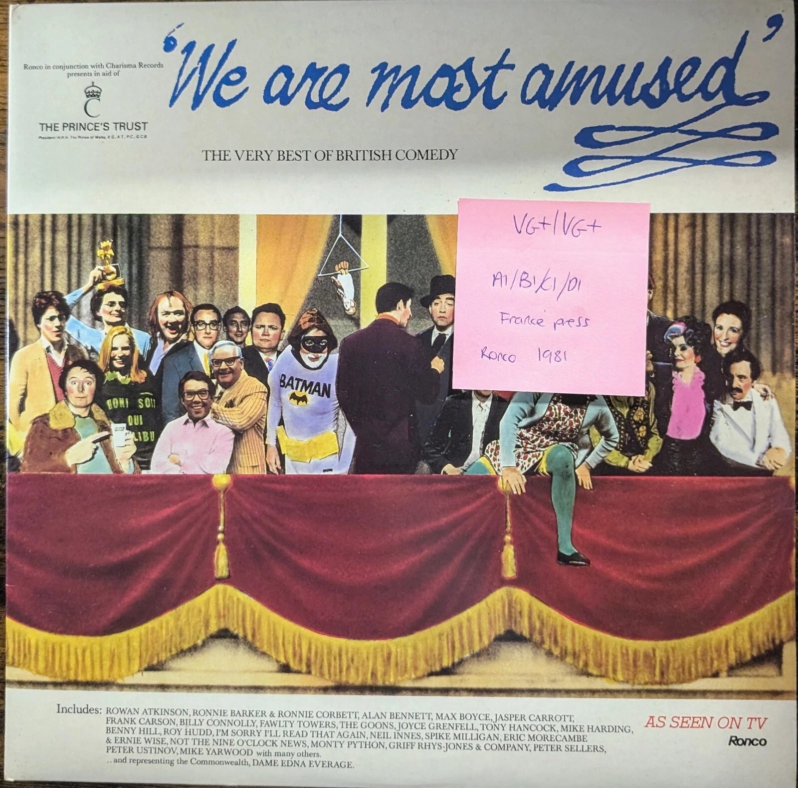 Various We Are Most Amused Vinyl Record 2LP VG+/VG+ RTD 2067 1981 vinyl record sleeve Various We Are Most Amused Vinyl Record 2LP VG+/VG+ RTD 2067 1981 vinyl record sleeve