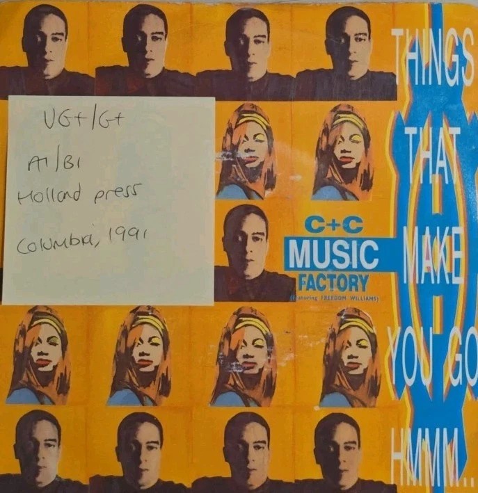 C + C Music Factory Things That Make You Go Hmmm Vinyl Record VG+/G+ 656690 199 vinyl record sleeve C + C Music Factory Things That Make You Go Hmmm Vinyl Record VG+/G+ 656690 199 vinyl record sleeve