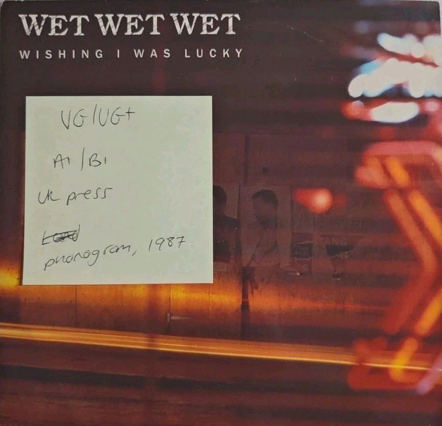 Wet Wet Wet Wishing I Was Lucky Words Of Wisdom Vinyl Record VG/VG+ JEWEL3 1987 vinyl record sleeve Wet Wet Wet Wishing I Was Lucky Words Of Wisdom Vinyl Record VG/VG+ JEWEL3 1987 vinyl record sleeve