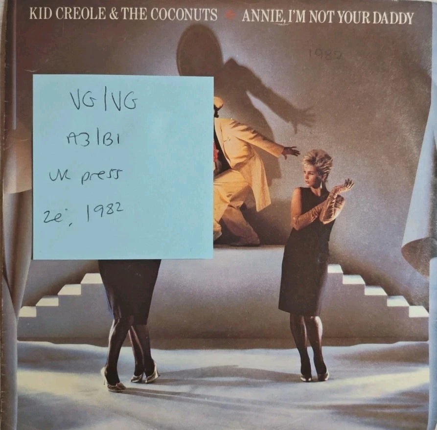 Kid Creole & The Coconuts Annie I'm Not Your Daddy Vinyl Record VG/VG 12WIP6801 vinyl record sleeve Kid Creole & The Coconuts Annie I'm Not Your Daddy Vinyl Record VG/VG 12WIP6801 vinyl record sleeve